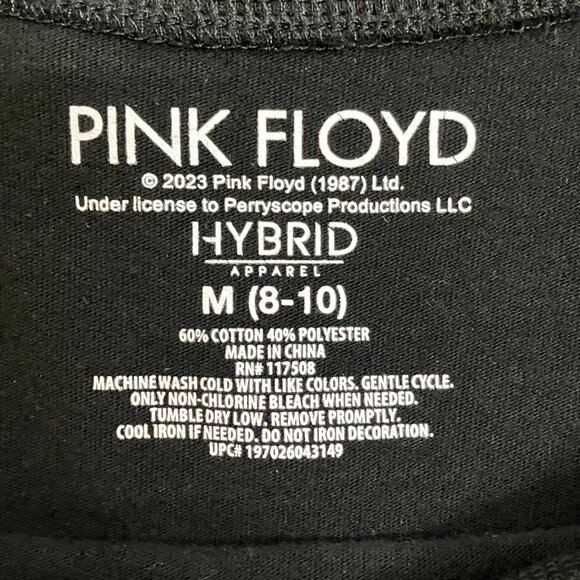 Pink Floyd Womens Black Dark‎ Side of the Moon Graphic Tshirt with Songs Size M - Picture 3 of 3